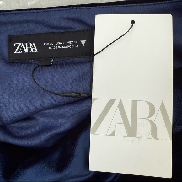 Women’s Zara Velvet Tube Top Twist Back Neck Wrap 9511/072/490 Large - Picture 12 of 16